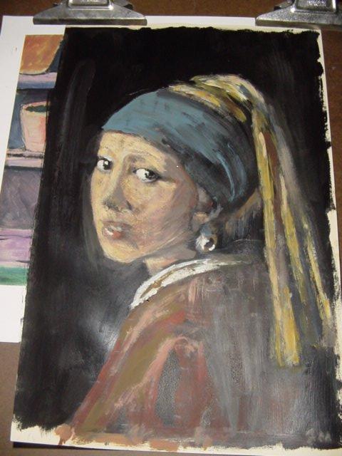 Study- Girl with Pearl Earing, 2003, oil, 42 X 27 cm